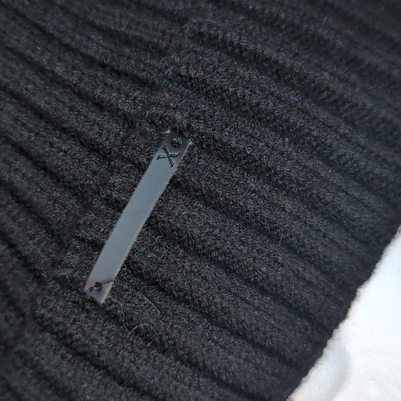 Armani Exchange Unisex Black Hat VINTAGE KNIT BEANIE HAT one size - Picture 3 of 7